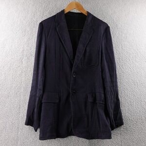 Vintage‎ Emporio Armani Navy Light Weight Corduroy Blazer Mens 48 Made in Italy